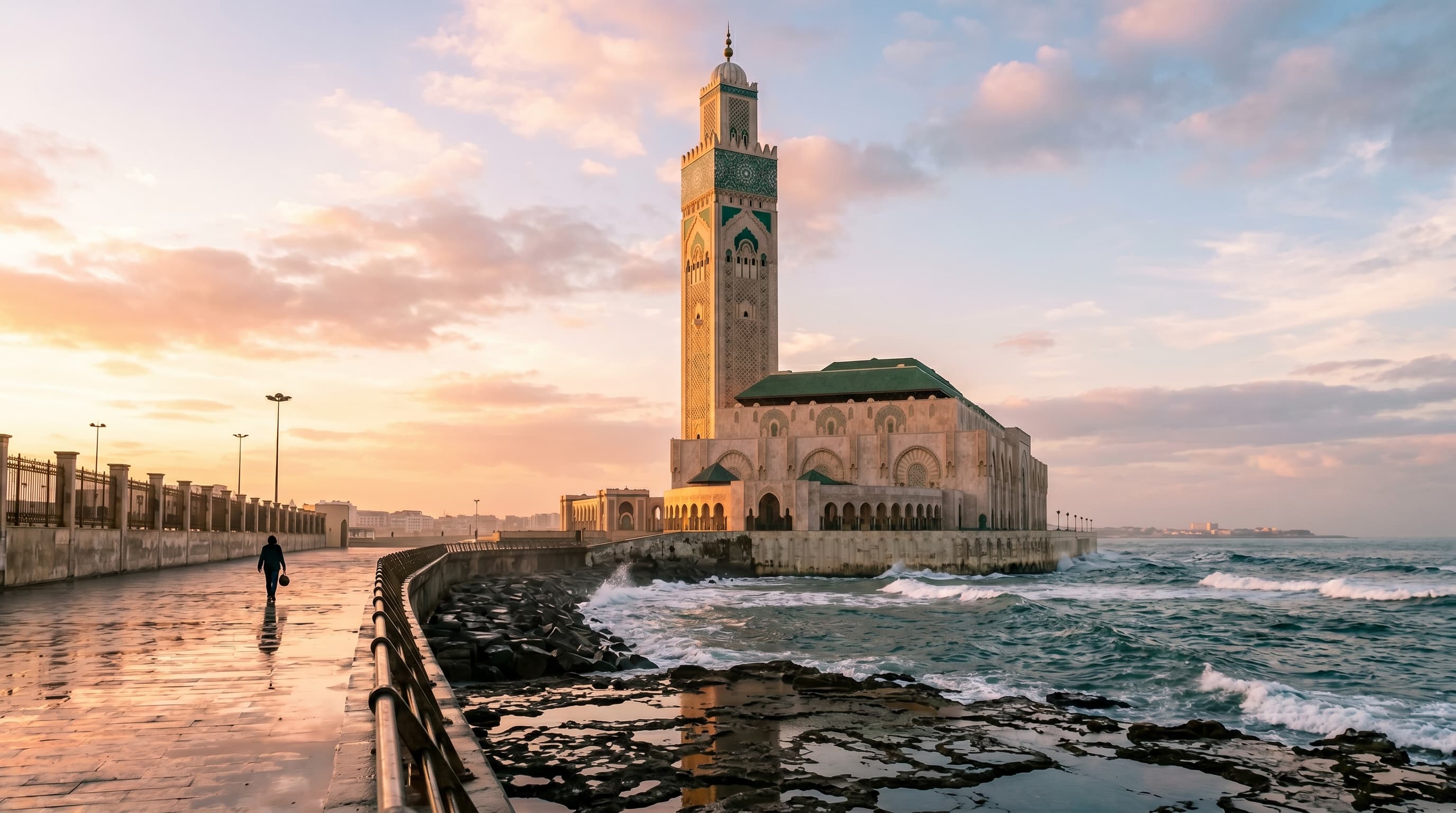 Marrakech to Casablanca private transfer — open road across Morocco with scenic countryside views